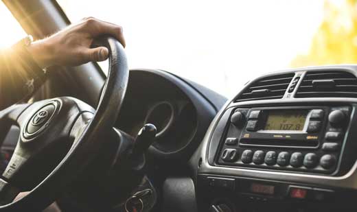 Interior view of a Toyota vehicle